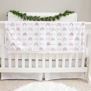 Pink Rainbows Baby Deluxe Blanket