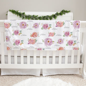 Pretty Peony Baby Deluxe Blanket