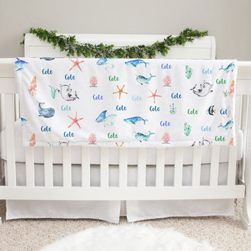 Sea Creatures Baby Deluxe Blanket