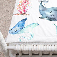 Sea Creatures Minky Deluxe Throw