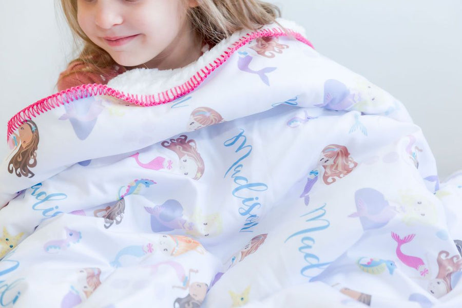 Magic Mermaid Toddler Sherpa Blanket