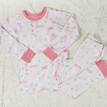 Unicorn Princess Pajamas - Short or Long Sleeve (3 months to kids 14)