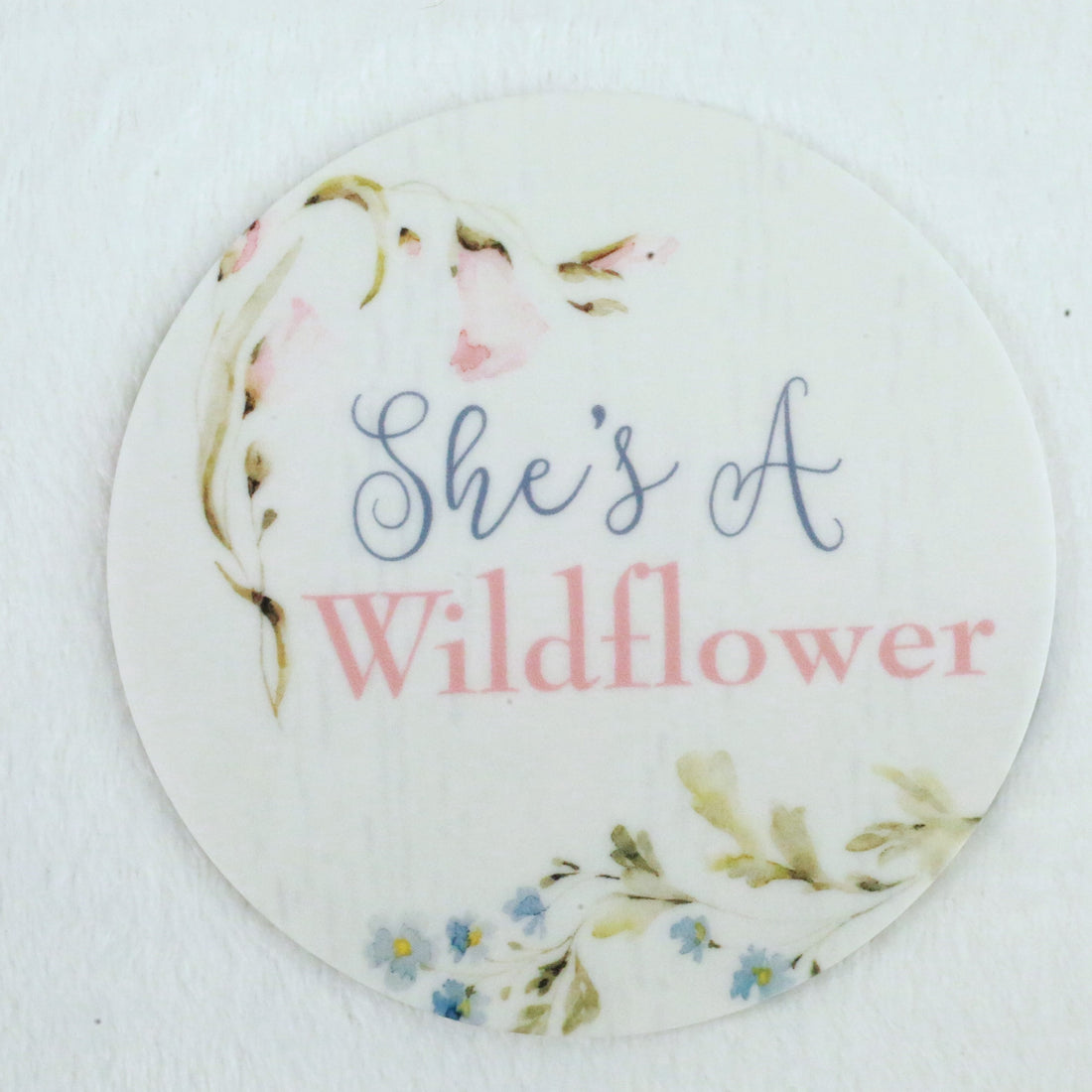 Wildflower Round Announcement Disk