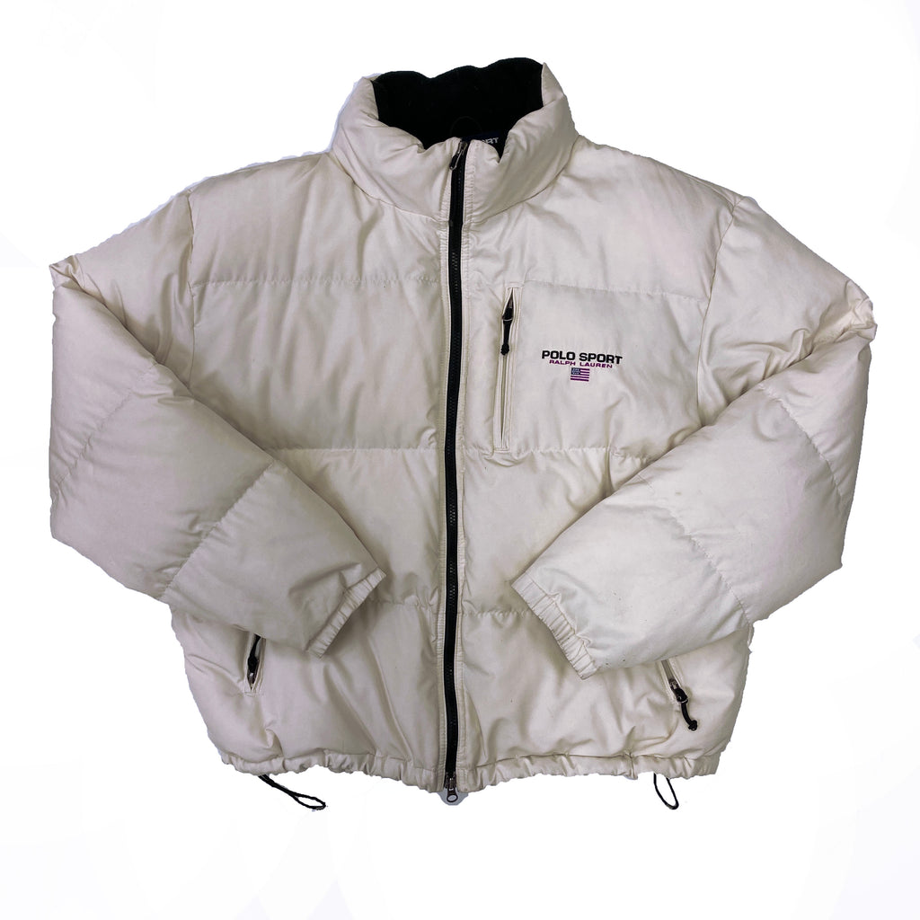 polo white puffer jacket