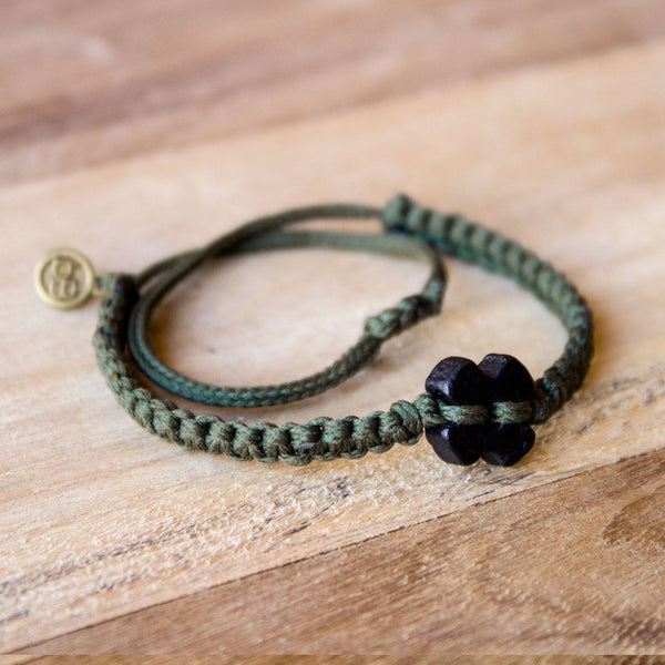 Black Tinkus Military Green Donation Bracelet - beyondBeanie