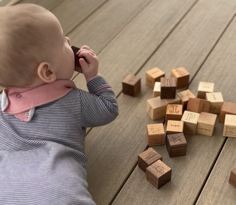 non-toxic abc blocks safe for baby to teeth on