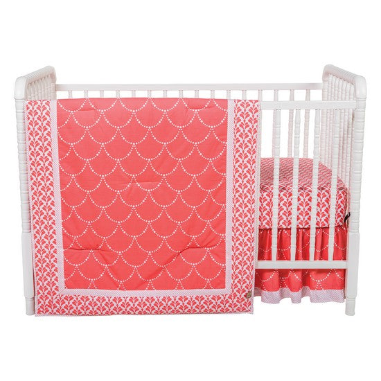 Shell 3 Piece Crib Bedding Set