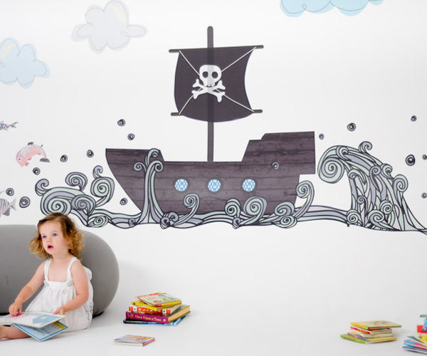Pirate Boat Wall Stickers