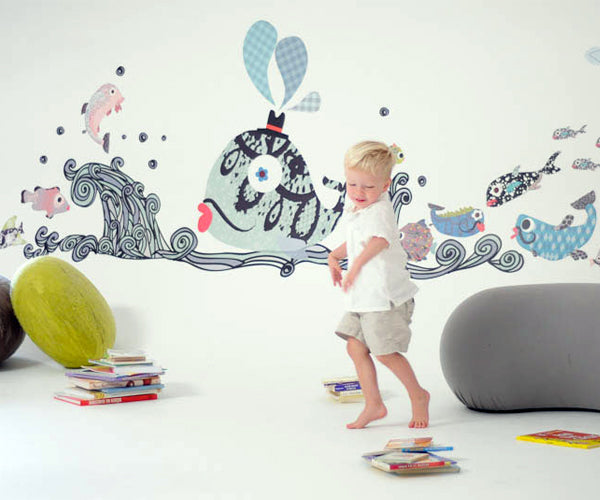 Pop and Lolli Fanciful Fishes Wall Stickers