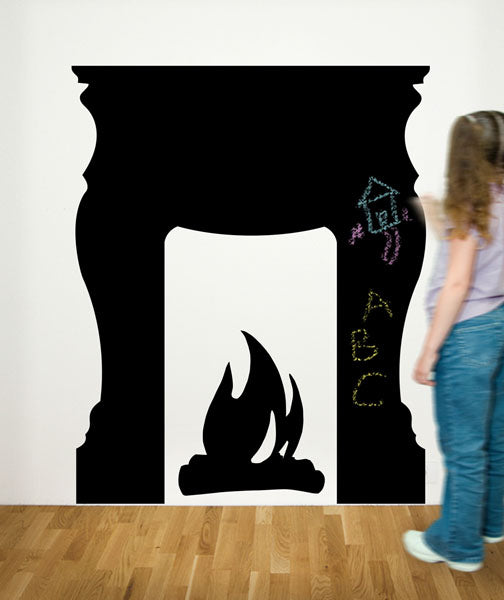 Roommates Fireplace Peel and Stick Chalkboard Wall Decals