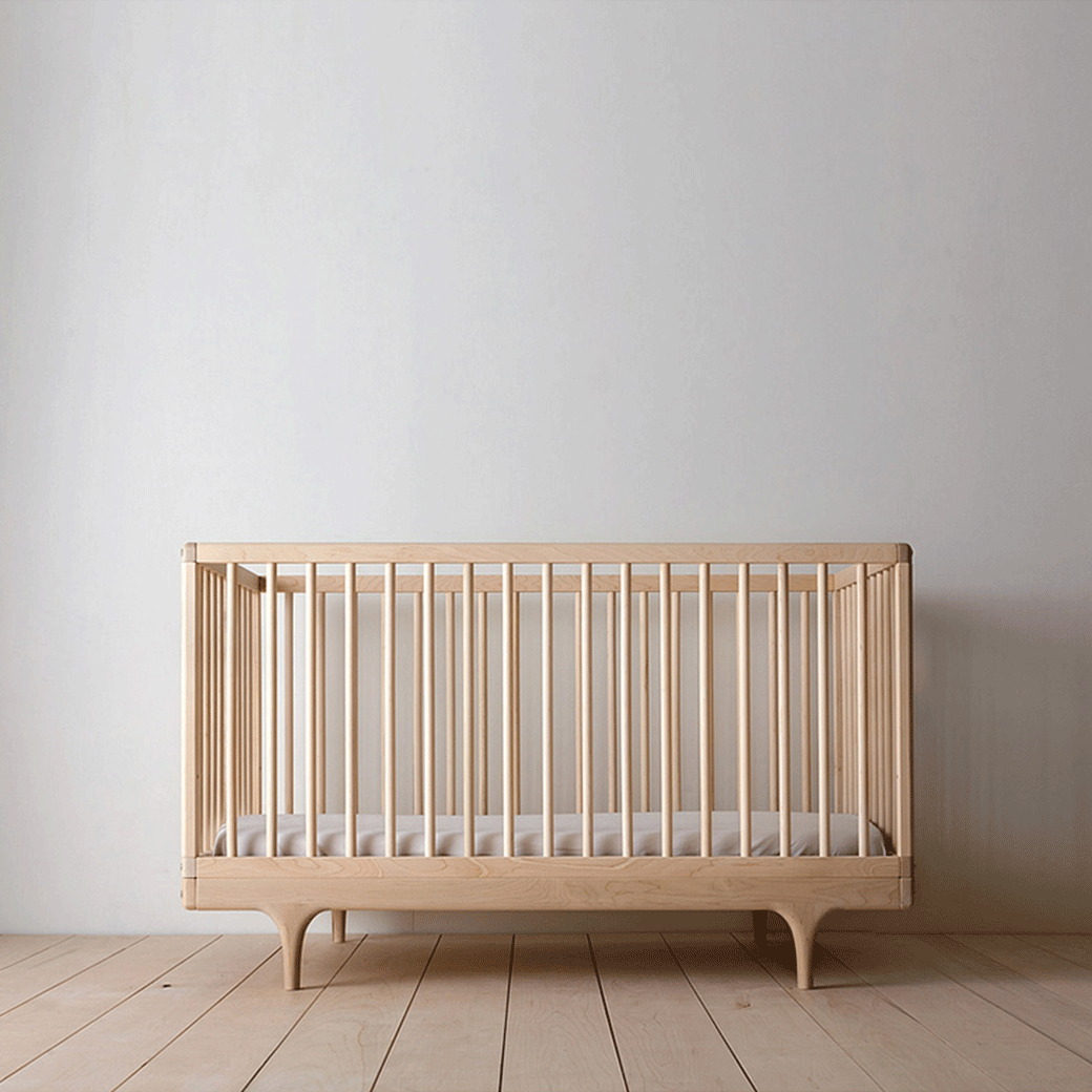 oiled ash caravan crib with mattress -- Lifestyle