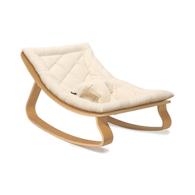 Charlie Crane LEVO Baby Rocker -- Color_Organic White _ Beech