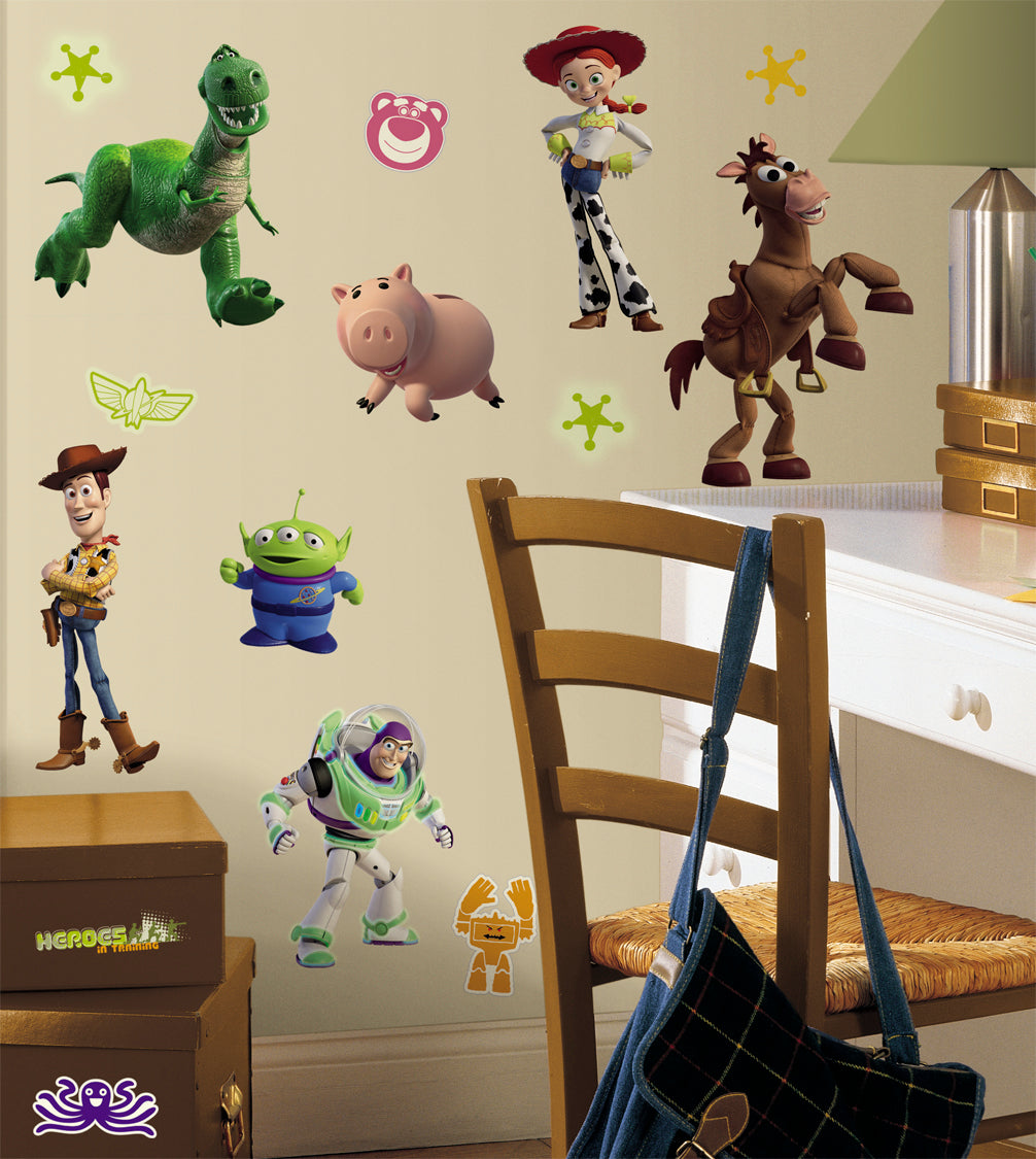 RM-RMK1428SCS Toy Story 3 Peel & Stick Wall Decals w/Glow in the sku RM-RMK1428SCS