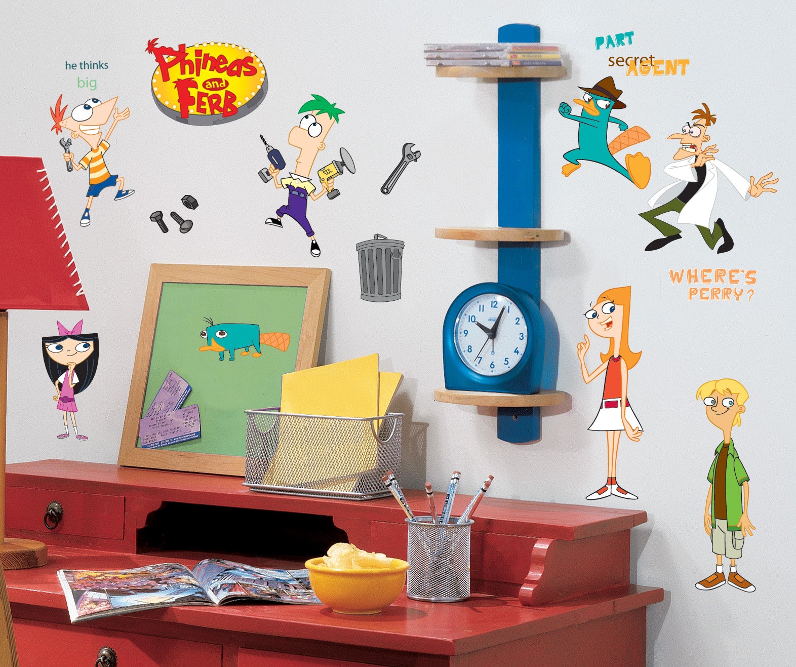 Roommates Phineas and Ferb Peel and Stick Wall Decal