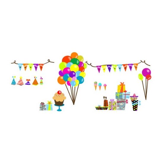 Congratulations and Celebrations Birthday Overlay Wall Stickers