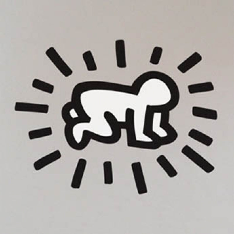 Radiant Baby Wall Stickers by Keith Haring in Black and White Large