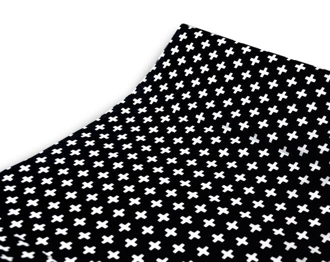 Olli and Lime Cross Changing Pad Cover in Black