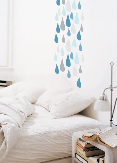 Blue Droplet Wall Stickers