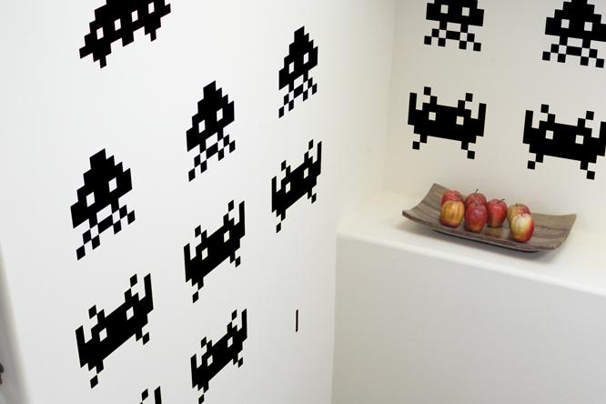 Invader Wall Stickers in black