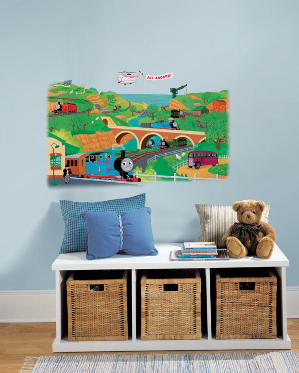 Roommates Thomas and Friends Peel and Stick Giant Wall Decals