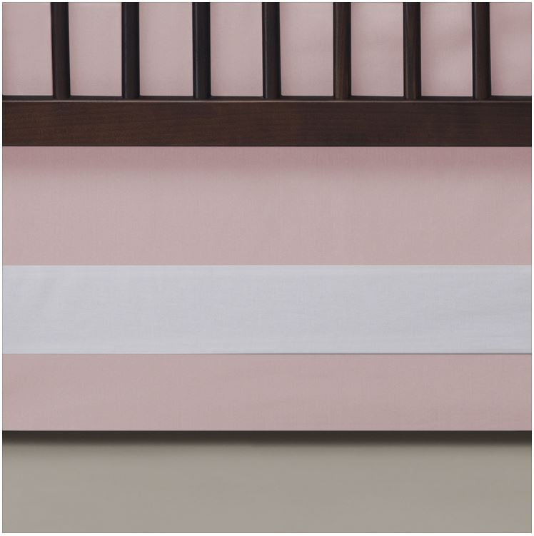 OS-CSKB-BL Solid Crib Skirt in Blush sku OS-CSKB-BL