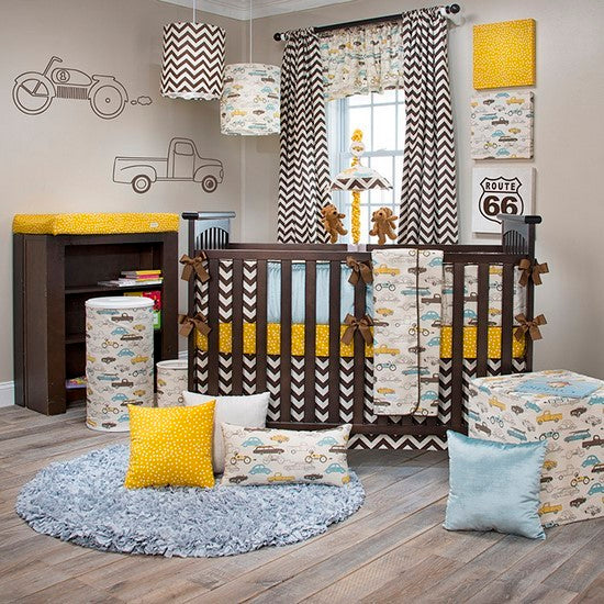 Traffic Jam 3 Piece Crib Bedding Set