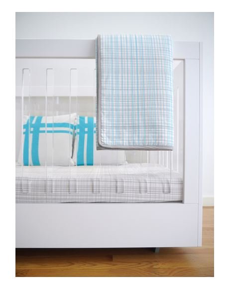 SOS-HB14002-BLU Hashtag Organic Crib Quilt sku SOS-HB14002-BLU