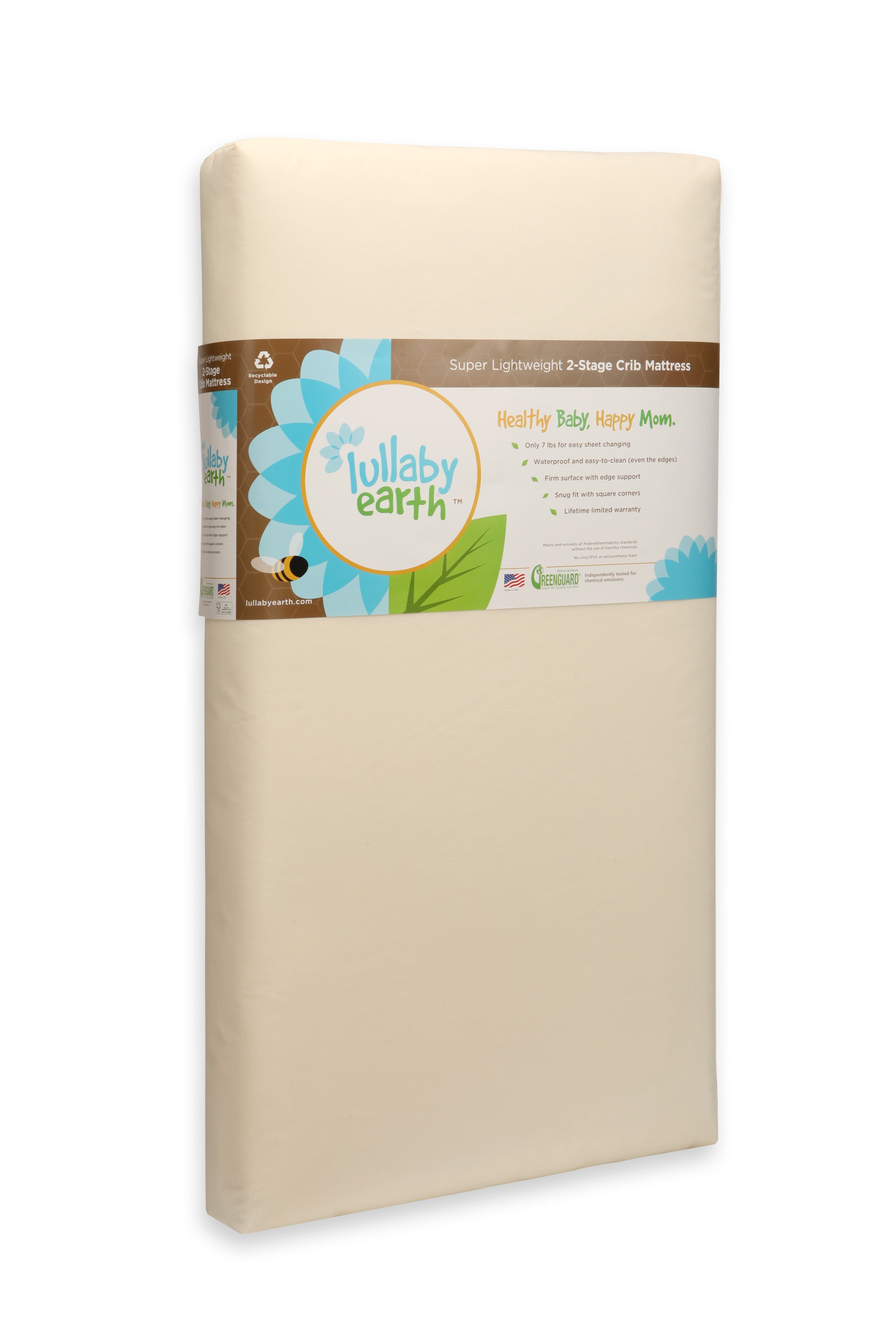 Healthy Support Crib Mattress 2 Stage in Beige