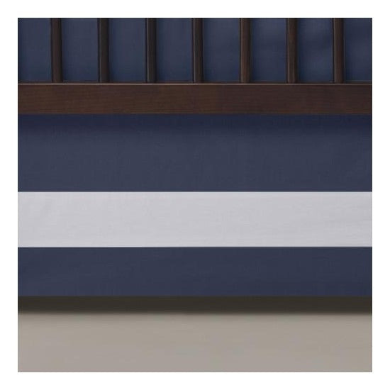 OS-CSKB-IND Solid Crib Skirt in Indigo sku OS-CSKB-IND