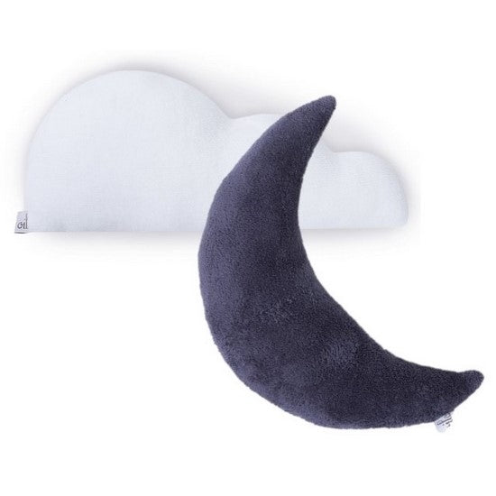Oilo Studio Nursery Indigo Moon + White Cloud Dream Pillow Set