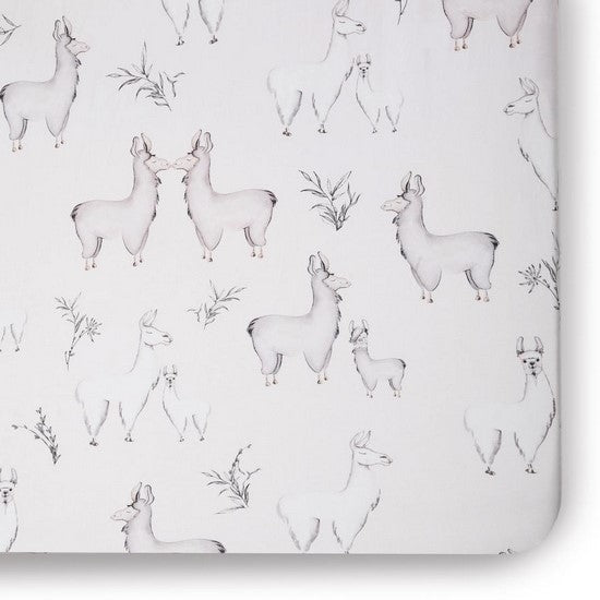 OS-CSH-LLAMA Llama Jersey Crib Sheet sku OS-CSH-LLAMA