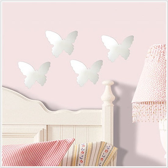 RM-MIR0008BTS Butterfly Peel & Stick Mirror (Small - 4 pieces) W sku RM-MIR0008BTS