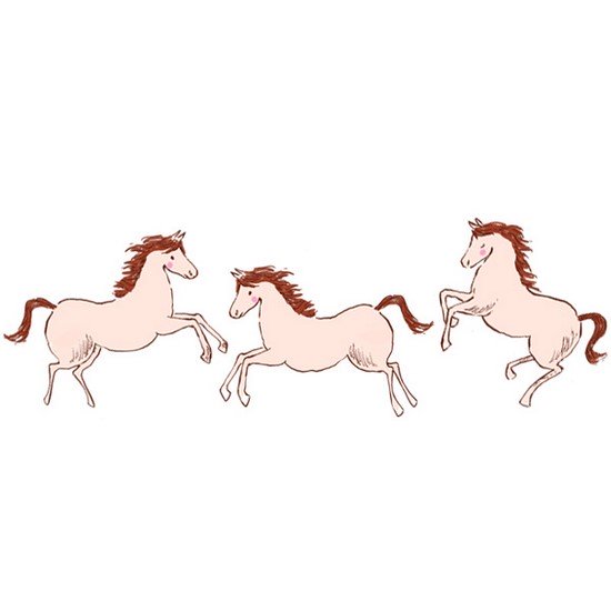 Sarah Jane Horses Medium Wall Stickers