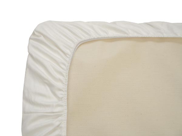 NP-SC50W Organic Cotton Sheet Crib Fitted Sheet in White sku NP-SC50W