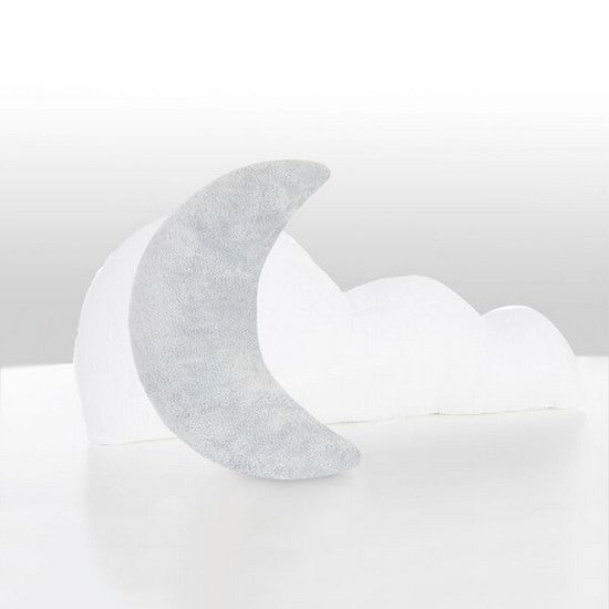 Oilo Studio Nursery Dream Pillow Aqua Moon and White Cloud Set