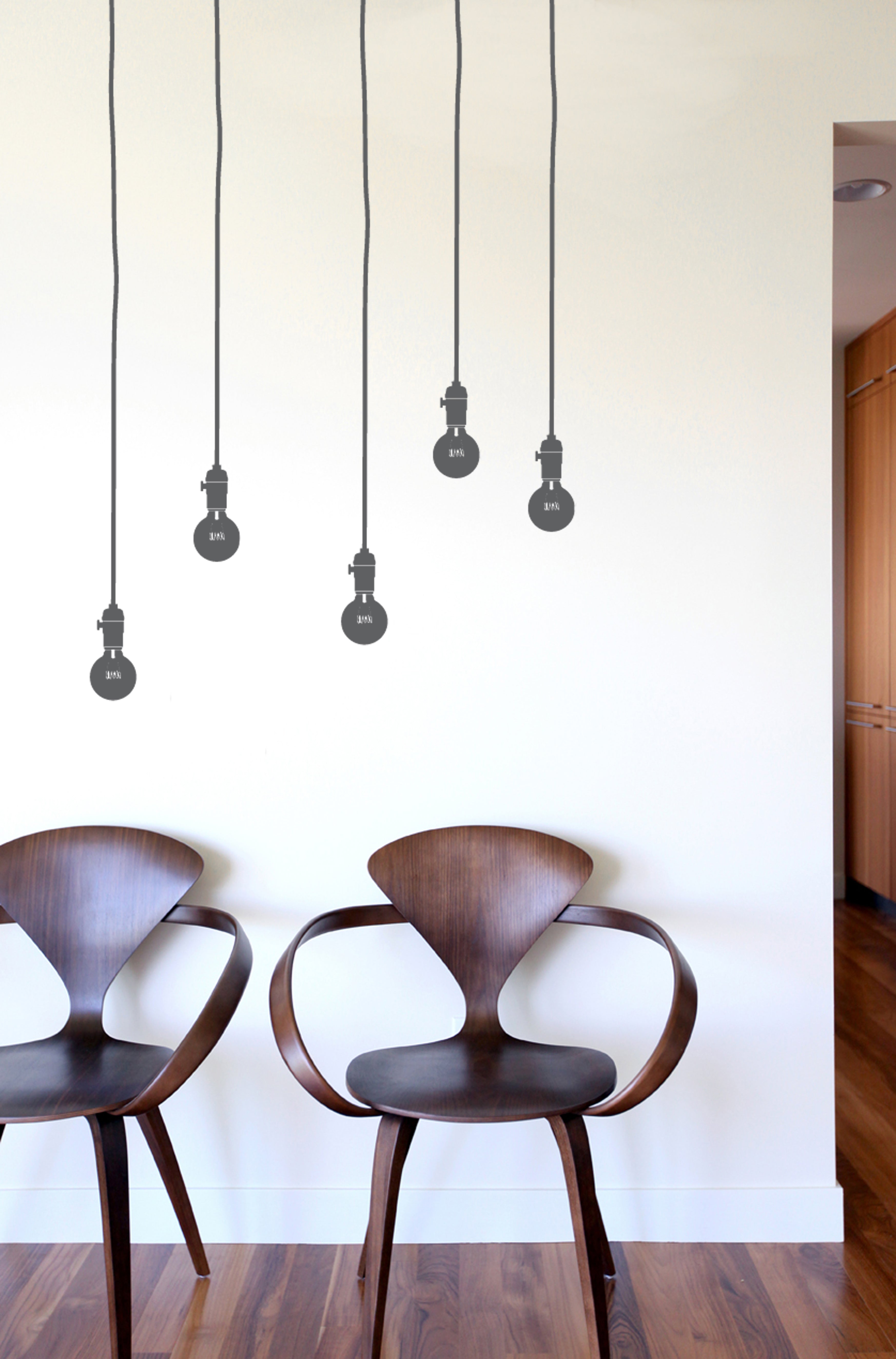 Inca Socket Light Wall Stickers in Charcoal