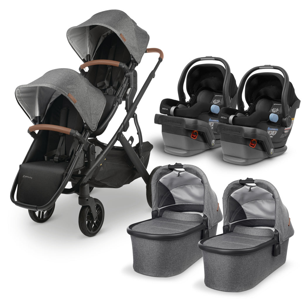 UP-X0320-VIS2-MSA2-GRY Vista V2 Twin Travel System sku UP-X0320-VIS2-MSA2-GRY