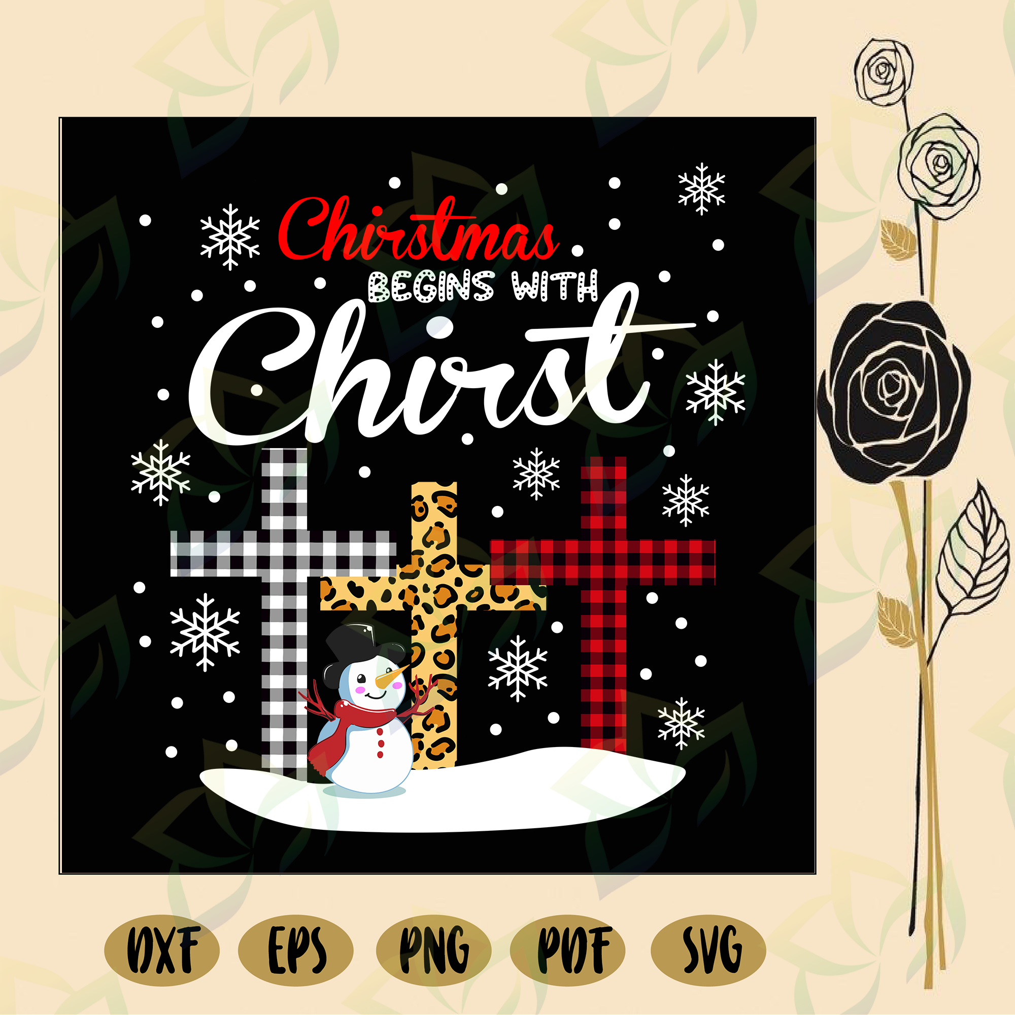 Download Christmas Begins With Christ Christmas Svg Christ Cross Christmas Blossomsvg