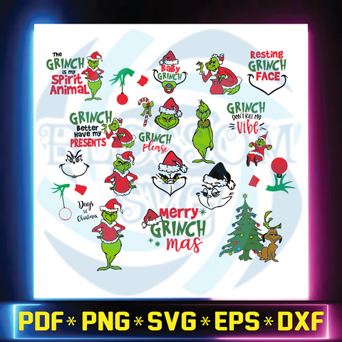 Download Christmas Day Svg Tagged The Grinch Blossomsvg SVG, PNG, EPS, DXF File