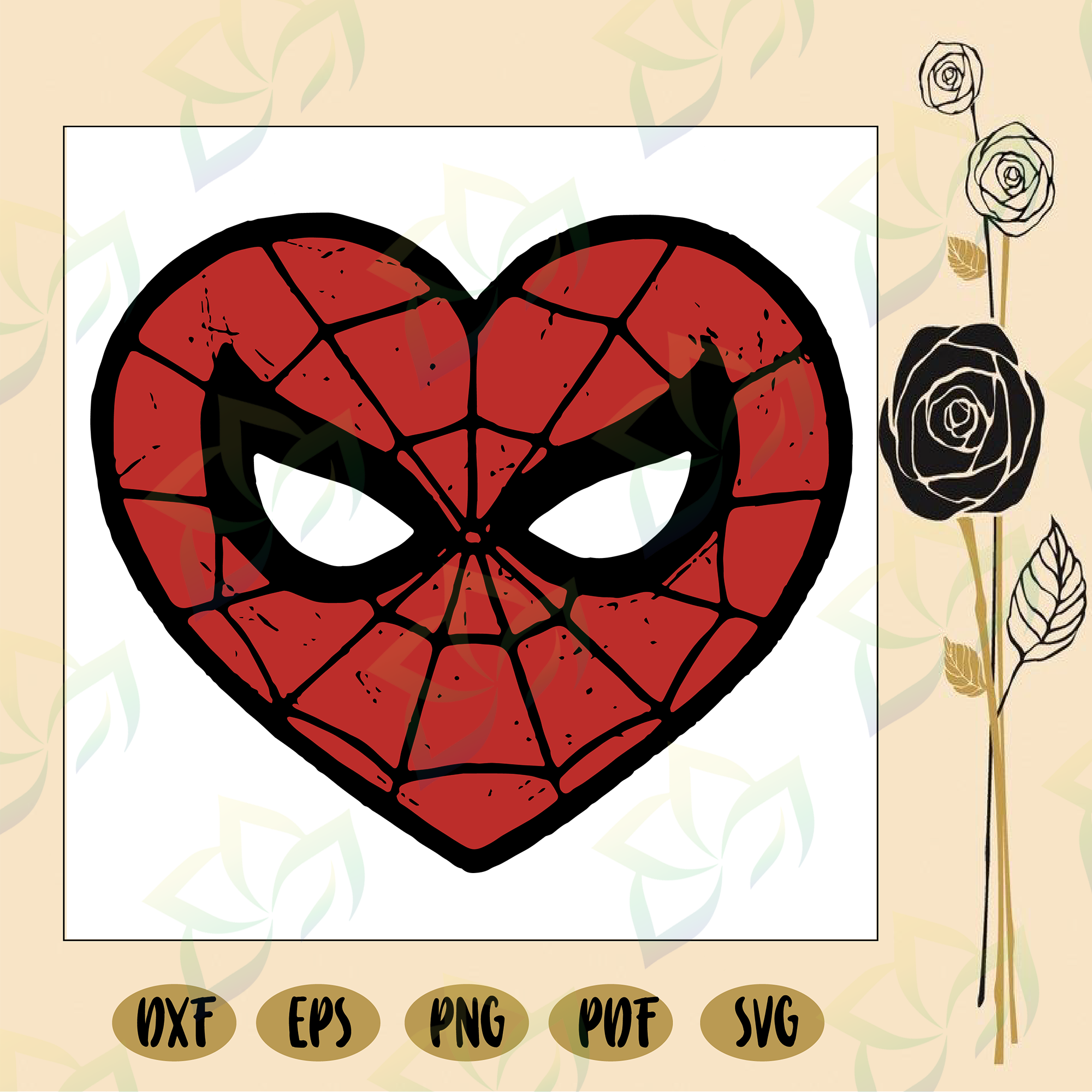 Download Marvel Spider Man Face Mask Valentine S Heart Logo Valentine Day Svg Blossomsvg SVG, PNG, EPS, DXF File