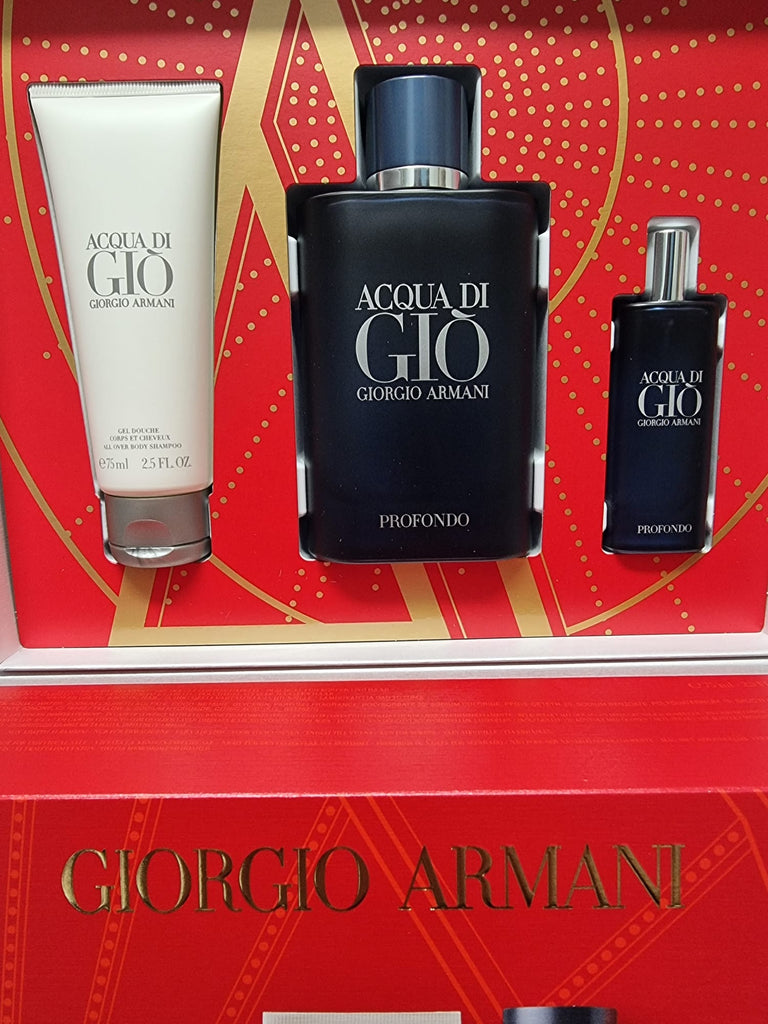 Giorgio Armani Acqua di Gio Profondo Eau De Parfum 125mL 3 Piece Gift –  Better Value Pharmacy