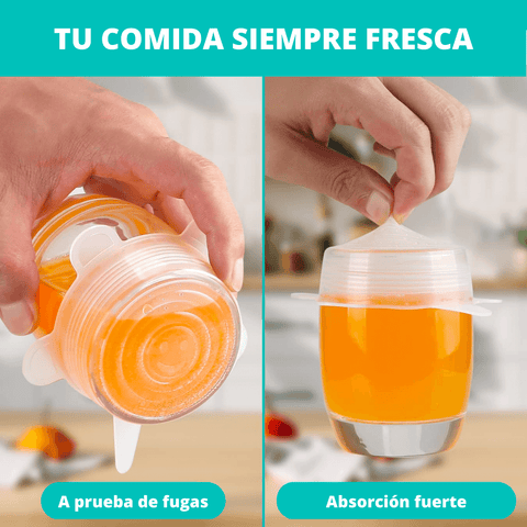 Tapas Ajustables de Silicona para Comida— Comprar Pachamama Temuco