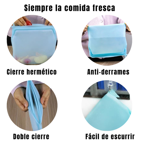 Kit 6 Tapas en Silicona Reutilizables y Resistentes - PACHAMAMA COLOMBIA