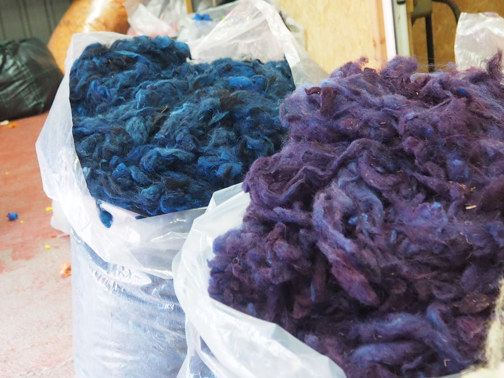 The wool for Harris Tweed is dyed before it is spun and then mixed into special blends.. Scottish Textiles Showcase