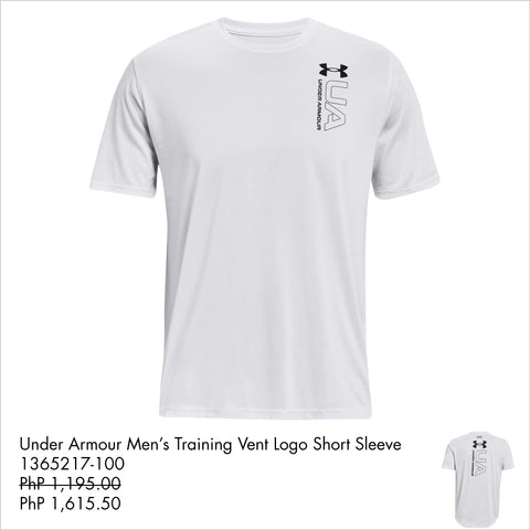 Under Armour Men’s Training Vent Logo Short Sleeve 1365217-100 - Sports Central