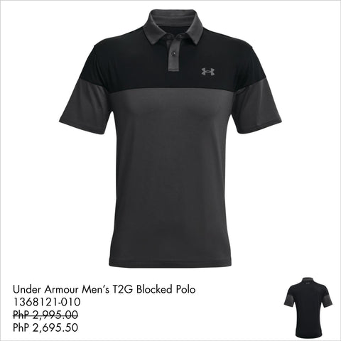 Under Armour Men’s T2G Blocked Polo 1368121-010 - Sports Central