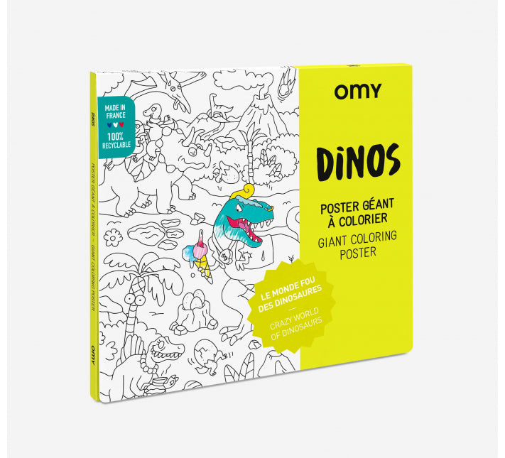 OMY - Giant Coloring Poster - Dinos 100x70