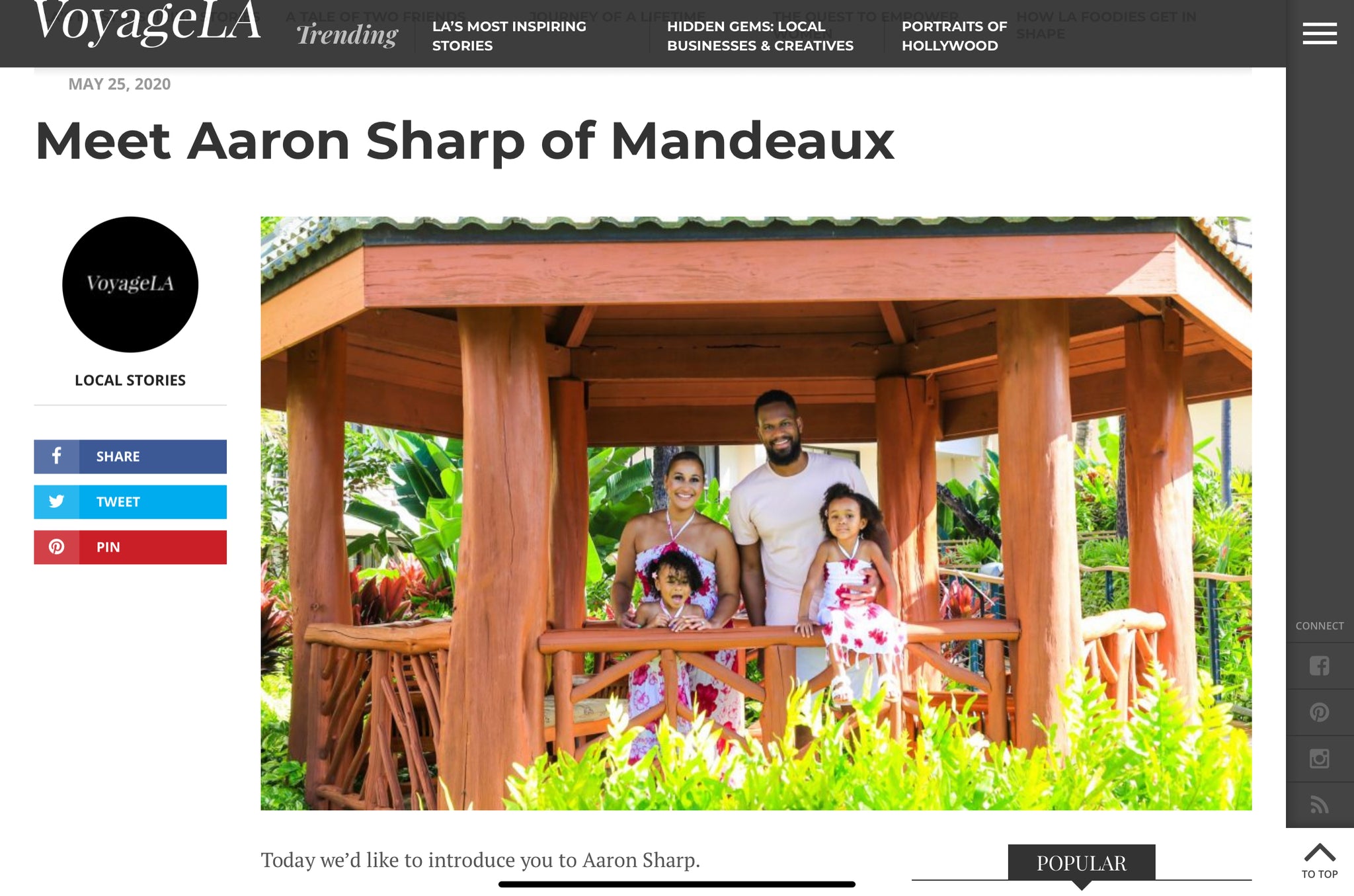 Mandeaux Voyage LA Magazine 