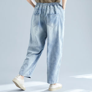 elastic waist baggy jeans