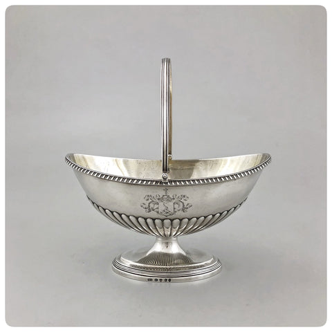 Irish Sterling Silver Divided Strainer Spoon, Michael Keating, Dublin,  1778-1779